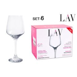 SET 6 COPAS VINO/AGUA 400cc LAL 4u/c