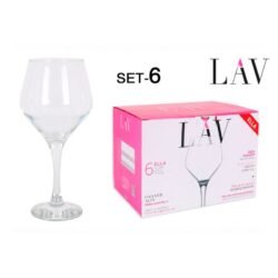 SET 6 COPAS VINO/AGUA 450cc ELLA 4u/c