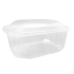 Tarrinas Ovaladas rPET Tapa alta 2000ml 225 x 185 x 117mm (200 uds)