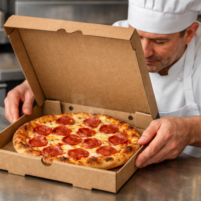 caja carton pizza ecosostenible